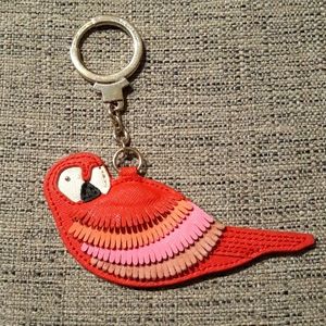 Kate Spade Leather Parrot KEY chain Fob